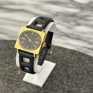 Mid Century Modern Timex Gold-Tone Square Watch